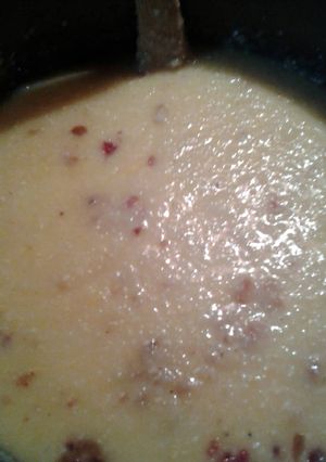 A picture of Mothers Day cheese grits.