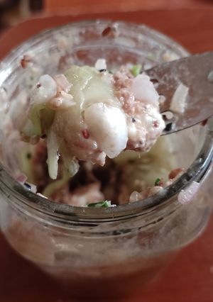 Una foto de Ensalada viral de pepino