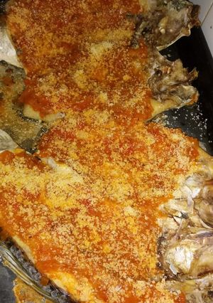 Una foto de Sabalos a la pizza (en el horno)🐟😋
