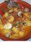 Níscalos con patatas y caracoles