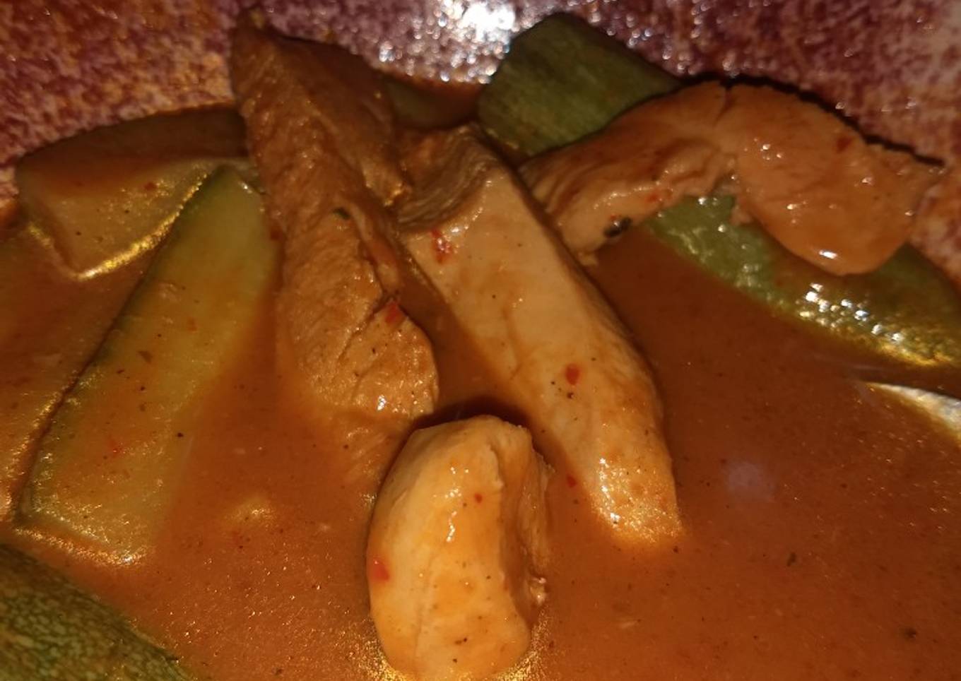 Pollo con Calabazas en salsita asada