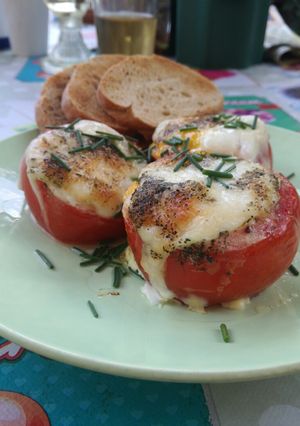 Töltött, sült paradicsom recept fotója