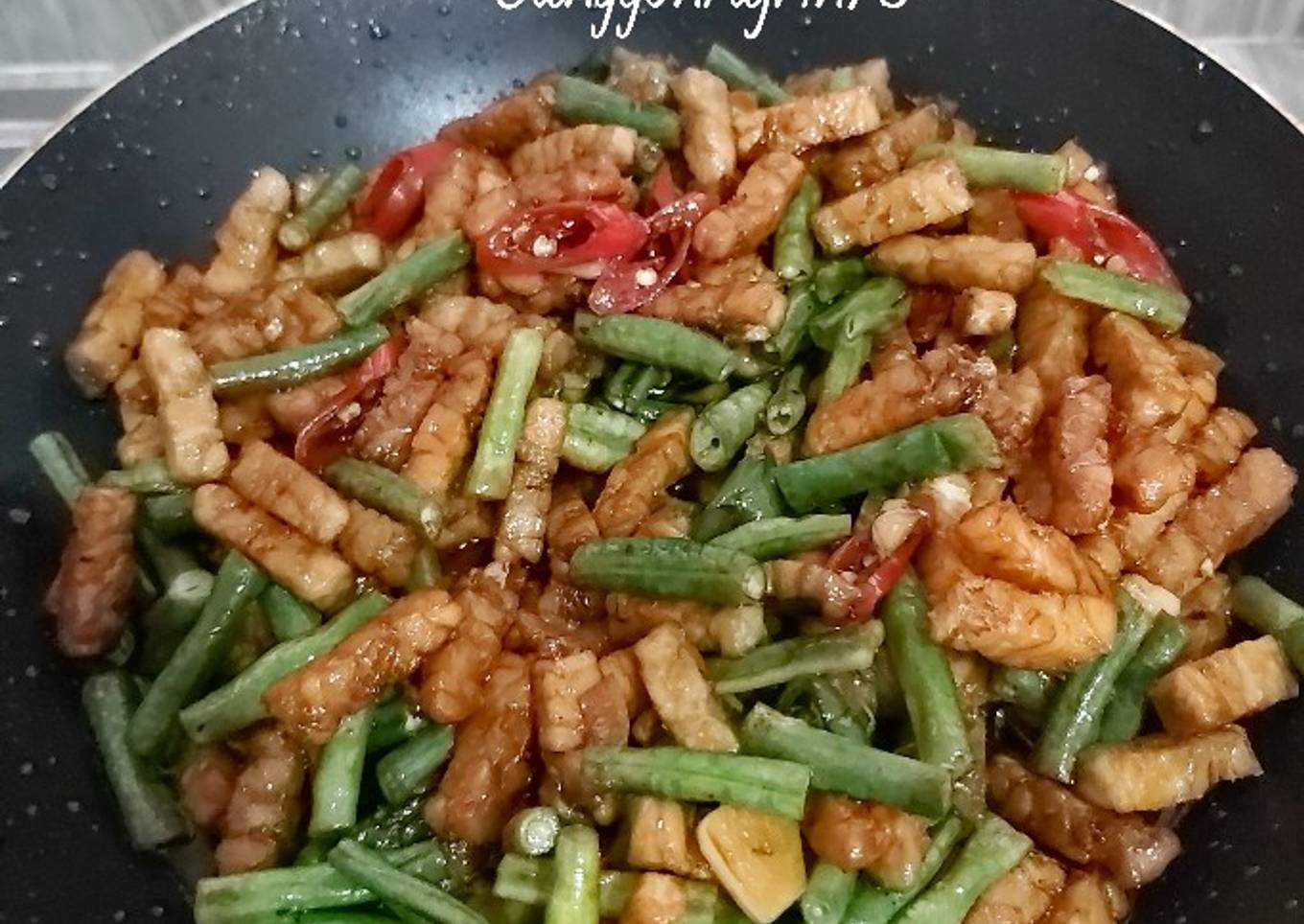 Tumis Tempe Kacang Panjang