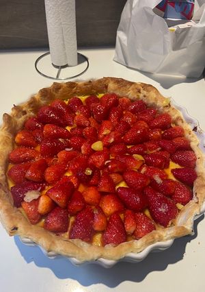 Une photo de Tarte citron fraise