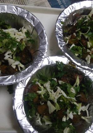 A picture of Arbi chaat.