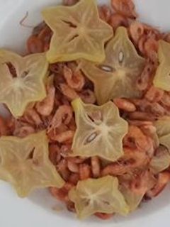 Hình của món Tép rang khế.