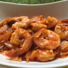 A picture of Udang Saos Asam Manis Pedas.