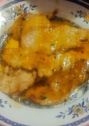 Foto principal de Filetes de pollo en salsa de albaricoque