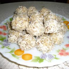 A picture of #Ramadan.... Nariyal laddu.