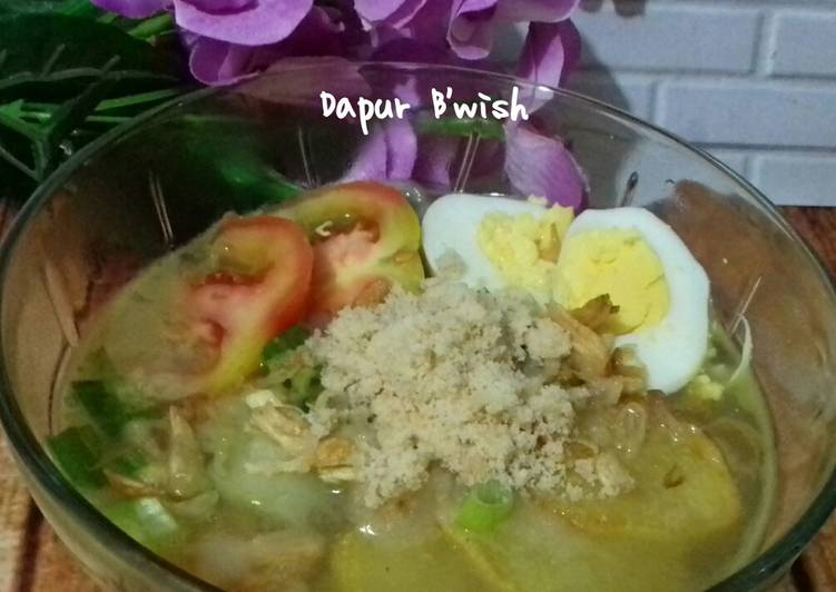 Resep Soto Lamongan Tabur Serbuk Koya yang Lezat Sekali