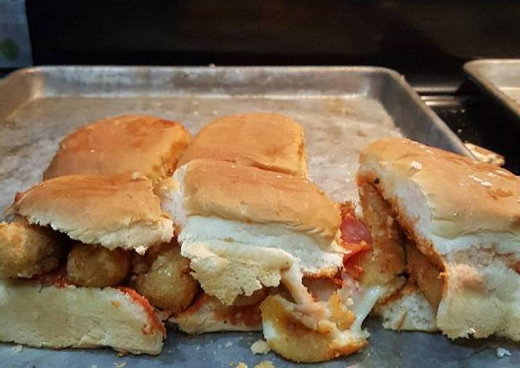 Recipe of Favorite Pepperoni mozzarella cheesestick sliders