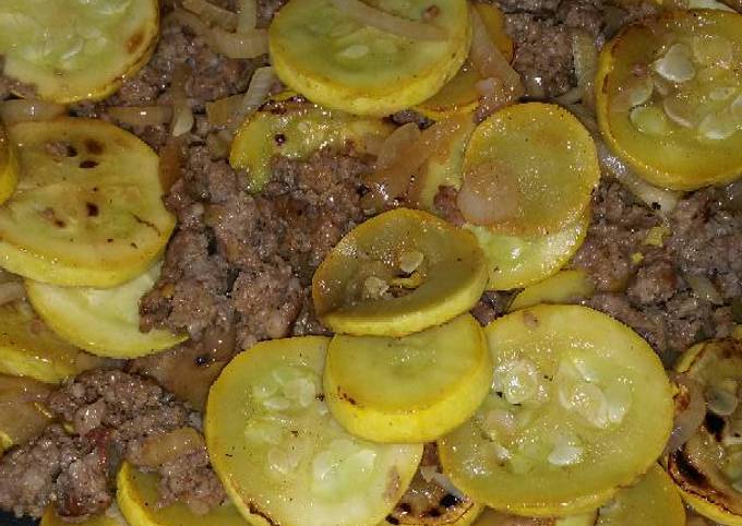 Simple Way to Prepare Homemade Yellow Squash and Sausage