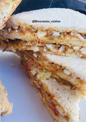 A picture of Fish🌸sandwich by maryumms_cuisine.