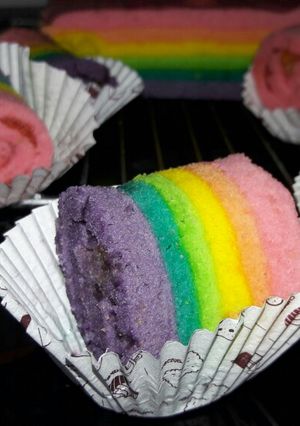 Foto resep Bolu gulung rainbow