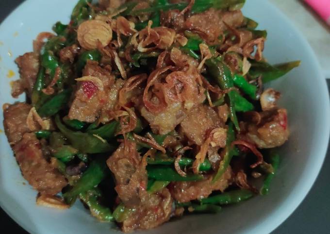 Sambal goreng tempe+kacang panjang