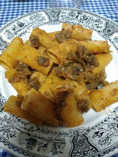 Una foto de Pasta con berenjena
