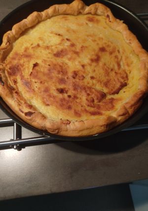 Une photo de Flan pâtissier avec pâte