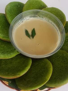 Foto resep Serabi pandan kuah kinca