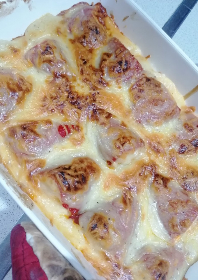 Una foto de Pimiento de piquillo relleno y gratinados