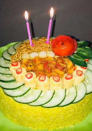 Foto resep Nasi Kuning Ulang Tahun Simple