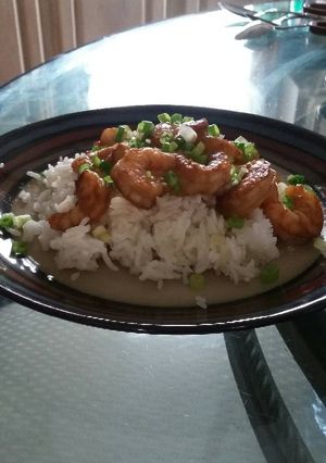 A picture of Easy Shrimp Teriyaki with Rice.