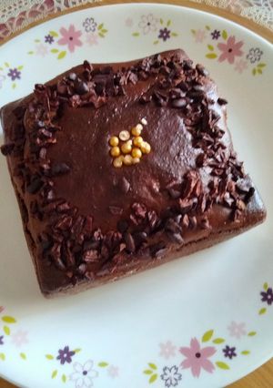 A picture of Super delicious and healthy chocolate cake.