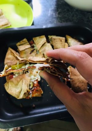 A picture of Toasted Arabic Cheese Crispy Sandwich.