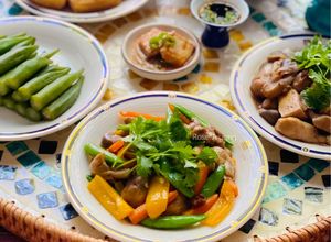 Hình của món Nấm Xào Ớt Chuông Đậu Hà Lan.