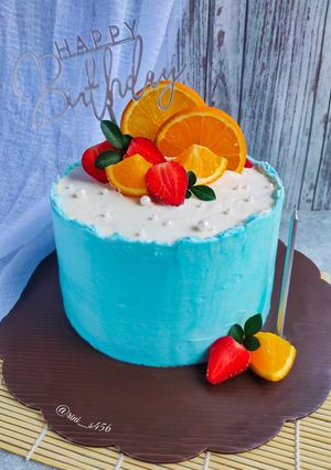 Foto resep Birthday Cake base vanila cake All in One