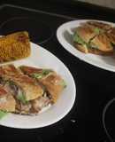Pechugas de pollo con complejo de hamburguesa
