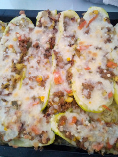Una foto de Calabacines rellenos gratinados