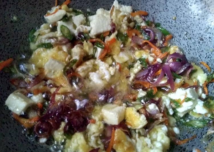 Egg paneer mix veg stir fry