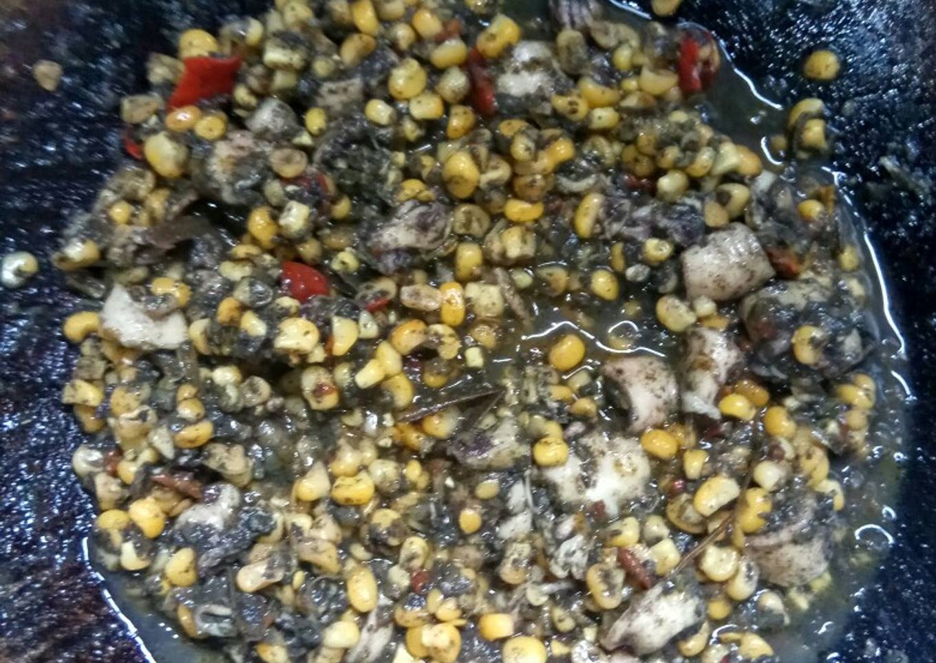 Cumi dengan saus jagung