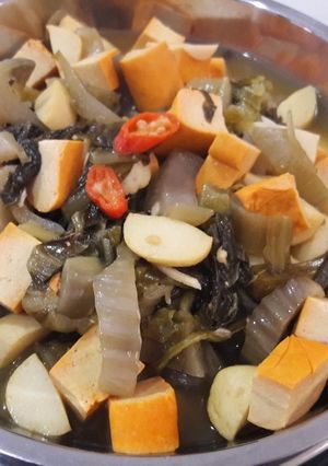 Foto resep Tumis sayur/sawi asin