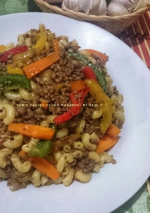 Foto resep Tumis Daging Giling Makaroni