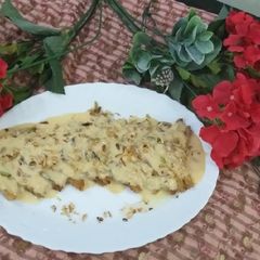 A picture of Shahi tukra shahi tukra is most popular dessert Indian.