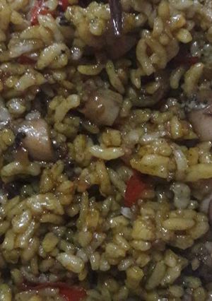 Foto resep Nasi goreng hitam pedas manis
