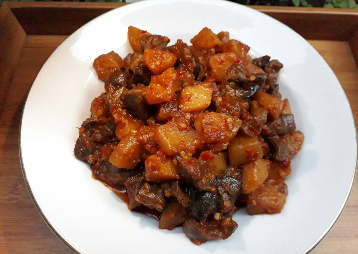 Sambal goreng kentang ati ampela ayam