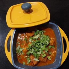 A picture of Soya Chaap curry.