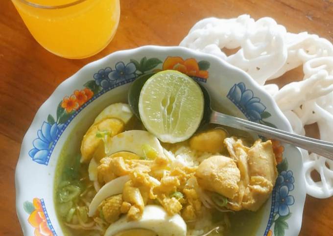 Soto Ayam Lamongan + Kulit - cookandrecipe.com