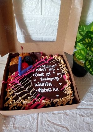Foto resep Coklat siram simple (ganache)