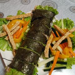 A picture of Vegan Gimbap.