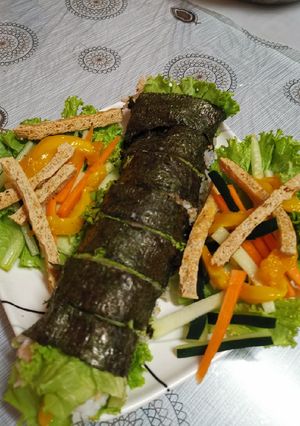 A picture of Vegan Gimbap.