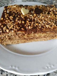 Una foto de Tarta de galletas y flan