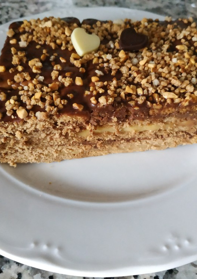 Una foto de Tarta de galletas y flan