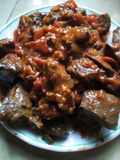 A picture of Fried liver.