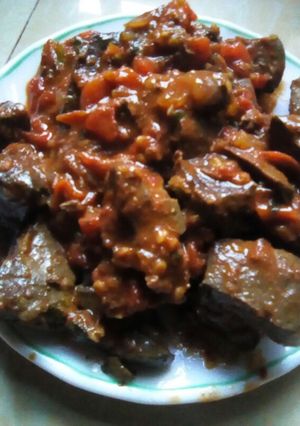 A picture of Fried liver.