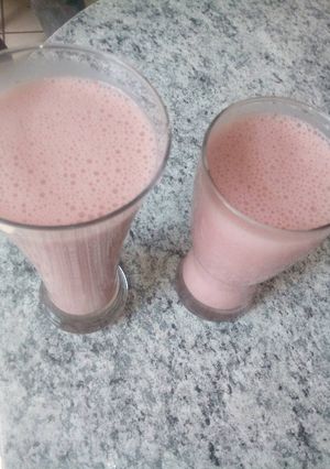 Una foto de Batido de fresa
