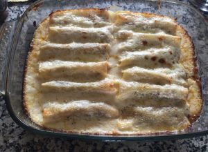 Una foto de Canelones rellenos de carne molida