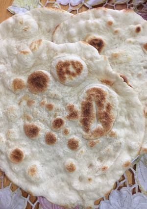 صورة لوصفة خبز عراقي بس على طاوه